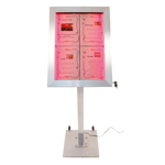 Securit Edelstahl Farbige LED 4XA4 Anzeige mit Mast und Sockel