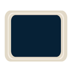 Roltex GN1/2 Serviertablett blau 32,5 x 26,5cm