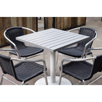 Bolero Gusseisen runder Tischfuß weiß