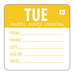 Hygiplas auflösbare Etiketten Dienstag orange (250 Stück)