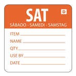 Hygiplas auflösbare Etiketten Samstag orange (250 Stück)