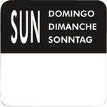 Vogue entfernbare Wochentagetiketten 2,5cm (7000 Stück)