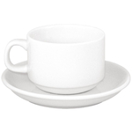 SONDERANGEBOT Athena Hotelware Kombiset Kaffeetassen 20cl mit Untertassen (24 Stück)