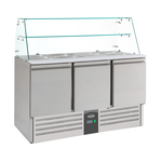 Combisteel Compact Line Gekühlte Saladette mit Glas 3 Türen