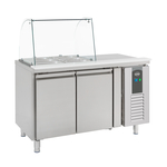 Combisteel Standard Line Kühltisch mit Glas 2 Türen