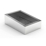 Combisteel Gemahlenes Eis Behälter Schief 1/1 Gn Aisi 304  Wasserhahn An Der Bedienung Seite