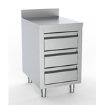 Combisteel 700 Arbeitstisch mit 3 Schubladen mit Aufkantung 500