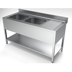 Combisteel 700 Spültisch Grundboden 2 Links 1600