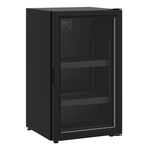 Combisteel Kühlschrank Tischmodel Glastür 136L Schwarz