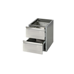 Prismafood Schubladentisch 0,4m - mit 2 Schubladen - Unterbaumodul für die Arbeitstische 700 tief STD