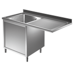 Prismafood Spülmaschinen Spülschrank 1,2m - 1 Becken  links L50xB40xT25cm STD