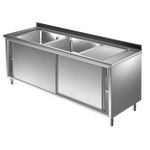 Prismafood Spülschrank 1,6m - 2 Becken  links L40xB40xT25cm STD