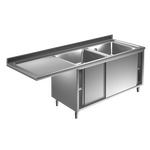 Prismafood Spülmaschinen Spülschrank 1,6m-2 Becken  Rechts L40xB40xT25cm STD