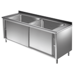 Prismafood Topf - Spülschrank 1,6m - 2 Becken  L70xB42xT35cm STD