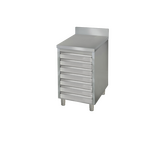 Prismafood  Schubladenschrank 0,7m - mit 7 Schubladen für Pizzateigbällchen - und Aufkantung STD