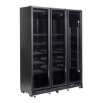 Combisteel Kühlschrank 3 Glastüren Schwarz Nap-1200 Ht - mit Türheizung