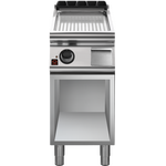 Prismafood Elektro-Bratplatte gerillt/chrom