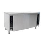 SARO Edelstahlschrank Schiebetür - 600 mm Tiefe 1800mm