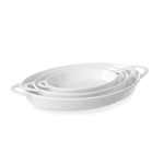 Hendi Ofenform mit Ohrengriffen, oval 324x185x(H)38 mm, Größe: 324x185x(H)38 mm