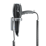 Aliseo Hotel Haartrockner CARBONIC 1900 mit Ring-Wandhalterung, Ausführung: mit EU-Stecker, Wandhalterung: Mit Ring-Wandhalterung