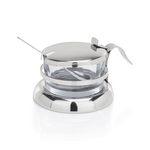 WAS Germany Parmesan/Marmeladen Menage Chromnickelstahl, Glas / Opal-/Hartglas 