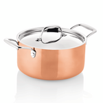 WAS Germany Bratentopf mit Deckel Chromnickelstahl, Aluminium, Kupfer 