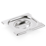 WAS Germany GN Deckel mit Löffelaussparung Chromnickelstahl 1/6 