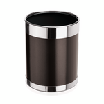 WAS Germany Papierkorb Stahl / Stahlblech / Stahldraht holzoptik