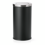 WAS Germany Abfalleimer Chromnickelstahl, Stahl / Stahlblech / Stahldraht schwarz