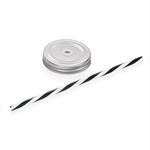 WAS Germany Deckel mit Trinkhalm Glas / Opal-/Hartglas, Weißblech schwarz