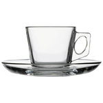 Paşabahçe Espressotasse mit Untertasse Vela, 0,08 ltr.