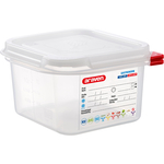 ARAVEN Gastronormbehälter mit Deckel, Polypropylen, GN 1/6 (100 mm)