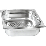 Stalgast Edelstahl Gastronormbehälter Serie STANDARD, GN 2/3 (65mm), perforiert/gelocht
