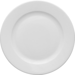 6 kleine Speiseteller von Lubiana, Porzellan, weiß, Serie Kaszub/Hel, Ø 245 mm