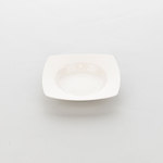 6 tiefe Teller, eckig, cremeweißes Hotelporzellan, Serie Liguria A, Stalgast, 210 x 210 mm