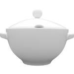 Deckelterrine von Lubiana, Porzellan, weiß, Serie Kaszub/Hel, 3 Liter