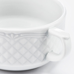 6 Suppentassen von Lubiana, Porzellan, weiß, Serie Aphrodite 0,30 Liter