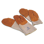 Ofenhandschuhe aus Leder, Fäustlinge