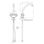 MONOLITH Mischbatterie, Einloch-Montage, zwei Mischventile