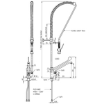 MONOLITH Geschirrbrause mit Mischbatterie, Einloch-Montage, mit Wasserhahn und Einhebelmischer