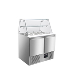 Vaiotec Easyline Saladette 700 / 2-fach mit eckigem Glasaufsatz