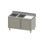 Vaiotec Topline Spülschrank 600 / 2 Becken links mit Schiebetüren B:1800