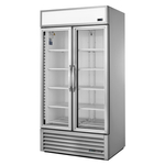 True 991L Kühlschrank mit 2 Glastüren, Aluminium, GDM-35HC-TSL01