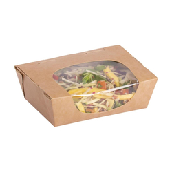 Colpac Zest Kompostierbare Salatboxen mit Sichtfenster 825ml (250 Stück)