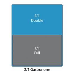 Vogue GN-Behälter Edelstahl 200mm GN2/1