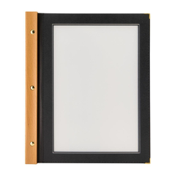 Securit Menümappe mit Holzrücken schwarz A4