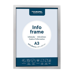 Europel Info-Rahmen / Selbstklebendes Set 2 Stück A3 silber