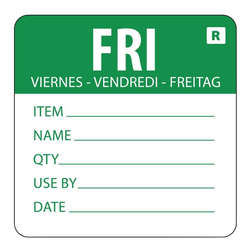 Hygiplas Farbcodesticker Freitag (500 Stück)