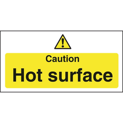Vogue Warnschild "Caution - Hot surface" Heiße Oberfläche