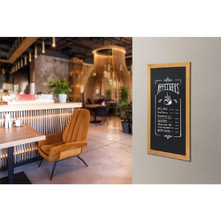 Securit lange Wandtafel Teakoptik 100 x 56cm